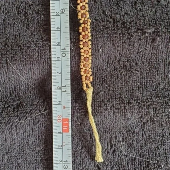 ❤ 3 for$35 Flower bead boho necklace bracelet anklet - Picture 3 of 3